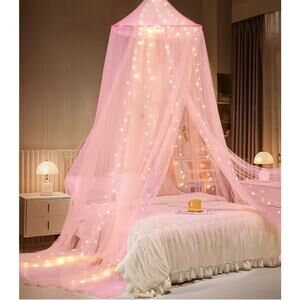 Hearth Song Princess Bed Canopy with Twinkling Gems